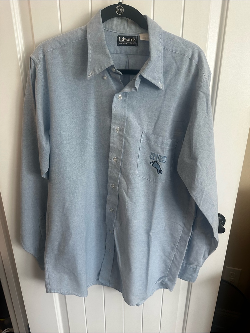 Edwards UNC Tarheels Light Blue Men's Casual Button-Down Shirt